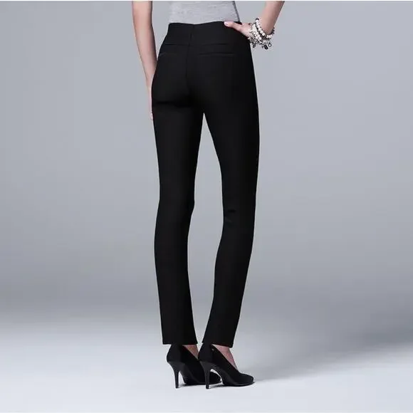 SIMPLY VERA VERA WANG Skinny Black Dress Pants | S - Picture 3 of 7